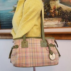 Rosetti Pastel Plaid Shoulder Bag with Green Accents